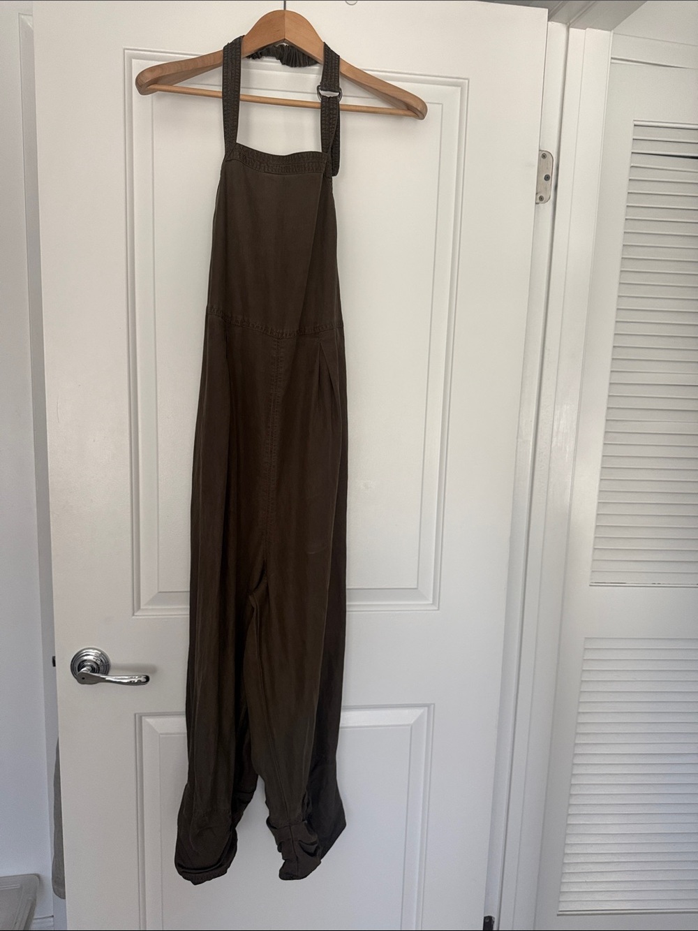 Free People army green Halter Jumpsuit size XS